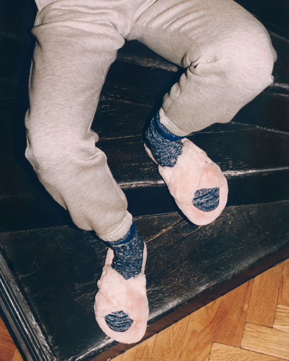 mujer chanclas cruzadas con plataforma plana y pelo sintético 6284323 Hunter