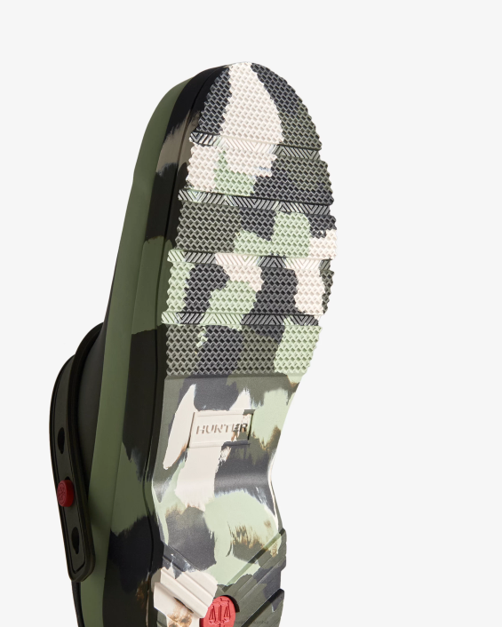 mujer zuecos con tira y suela play color splash 6284252 Hunter