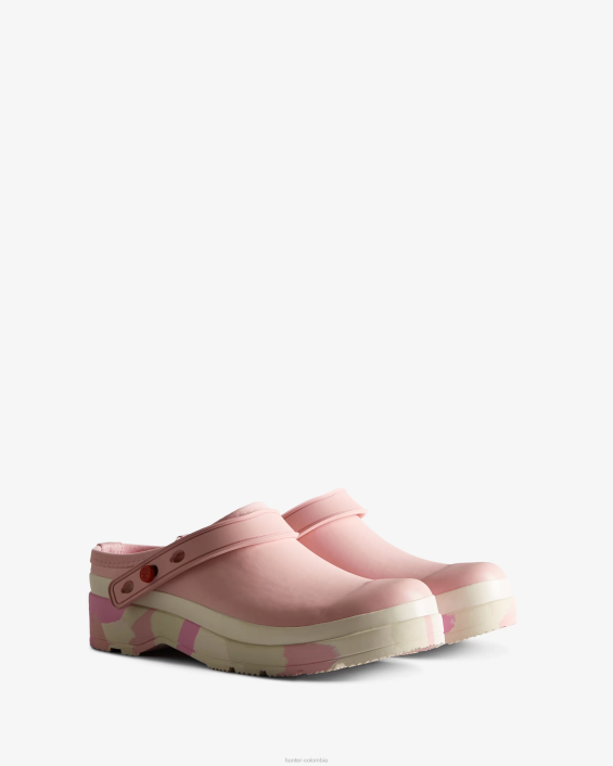 mujer zuecos con tira y suela play color splash 6284253 Hunter