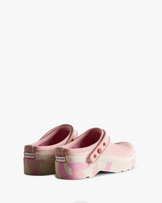 mujer zuecos con tira y suela play color splash 6284253 Hunter